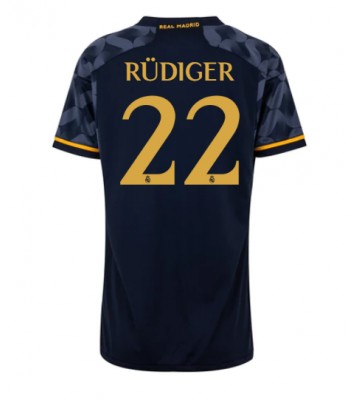 Real Madrid Antonio Rudiger #22 Bortatröja Kvinnor 2023-24 Kortärmad